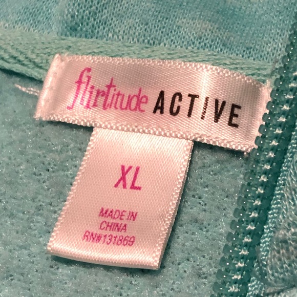 Turquoise 1/4 Zip Color Block Kangaroo Pocket Sweatshirt CLOSET CLEAR OUT - Picture 8 of 8